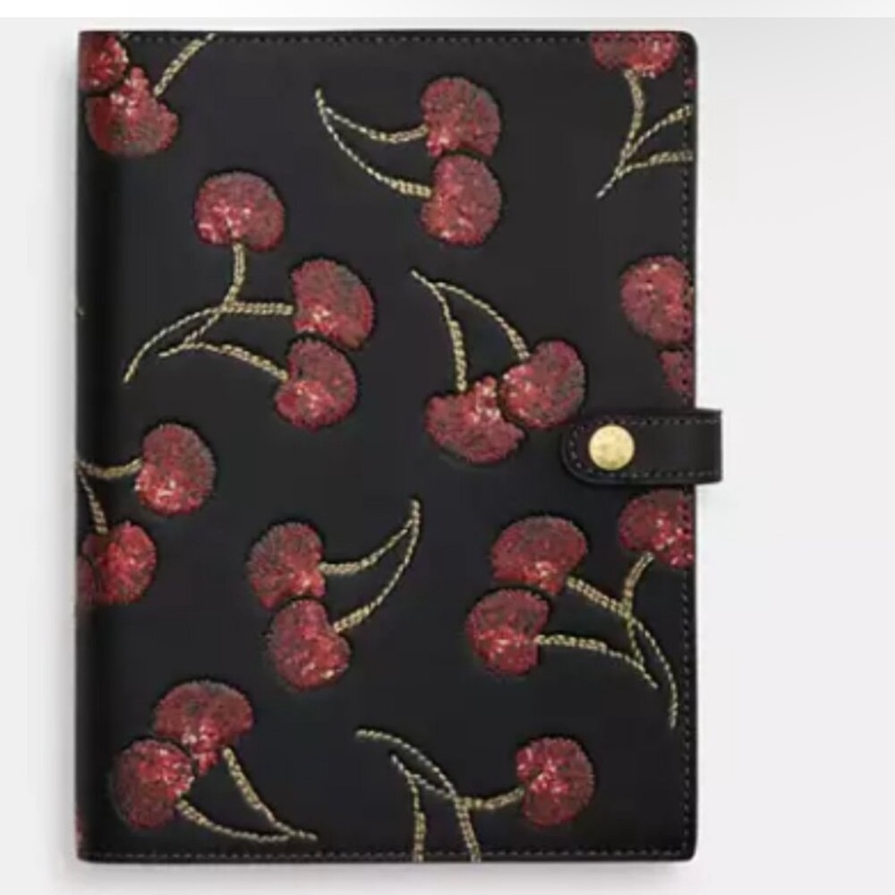 Coach Notebook with Cherry Print NWT